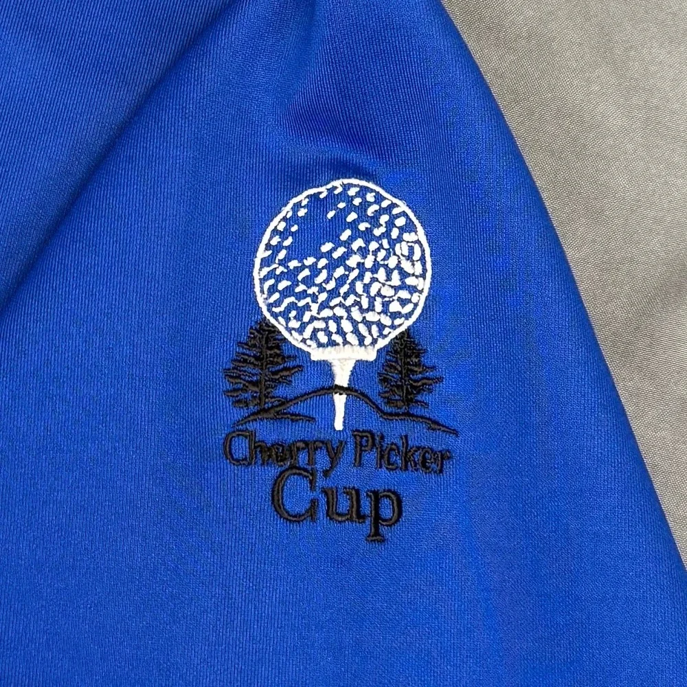 Antigua Bandon Dunes Golf Mens Large Royal Blue Quarter Zip Pullover Sweatshirt